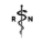 Rod of Asclepius - RN (Black) [+$5.00]